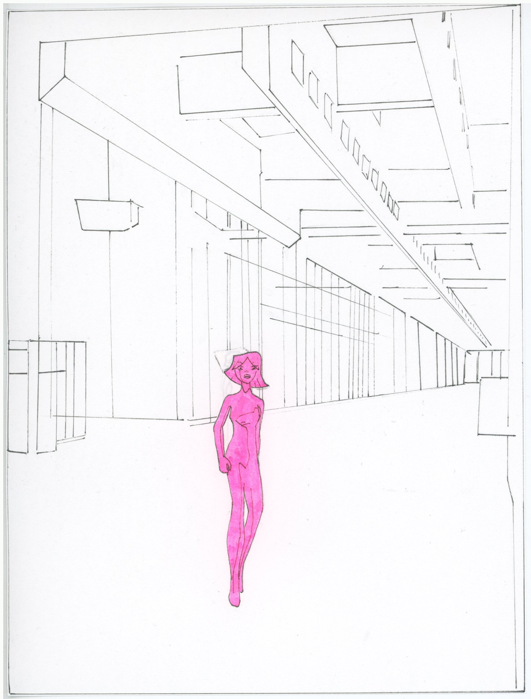 walking in the museum